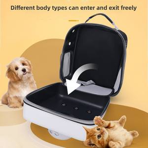 Oxford Huisdierenrugzak Met Grote Capaciteit Mode Ruimtecapsule Kat-En Hondentas Met Stevig Patroon Draagbare Uitgaande Kattenkooi - Product Image 3