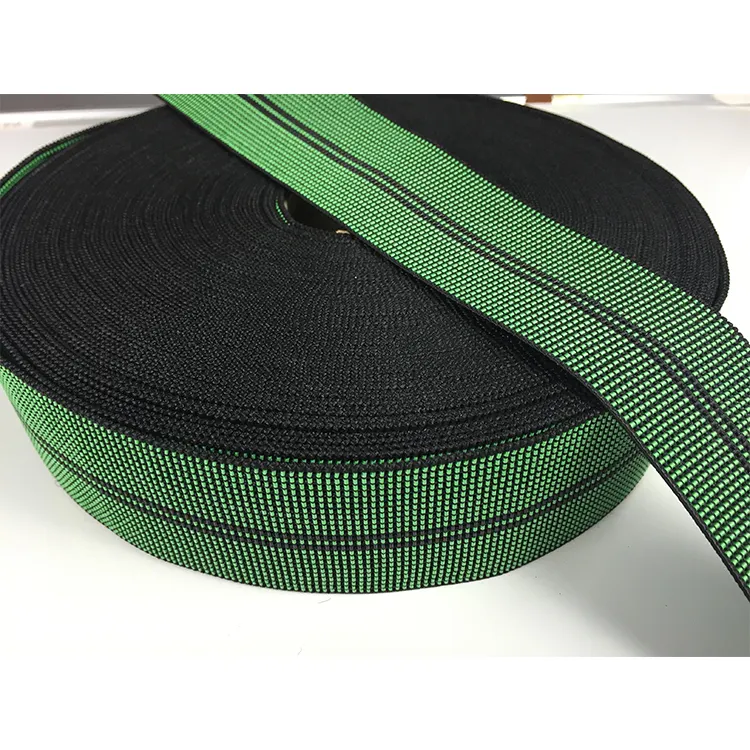 Huiteng upholstery 31-32G/M weight 4.8-5.0 width elastic stretch webbing tape for sofa seat belt webbing