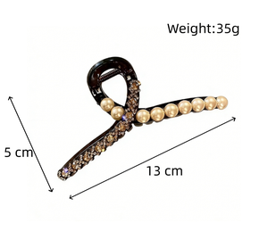 Sheshares Luxury Korean Style Pearl <strong>Hair</strong> Claw Clip, Elegant Shark Clip for Back Head Bun Women's Premium <strong>Hair</strong> <strong>Accessory</strong> - Product Image 2