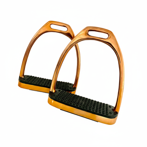 Étriers d'équitation anglais 304 tampon en caoutchouc en acier inoxydable réutilisable certifié CE garantie à vie poignée de sécurité - Product Image 1