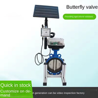Vanne papillon électrique intelligente à énergie solaire 4G WiFi LoRa avec contrôle à distance par application, étanche IP67, pour système d'irrigation agricole