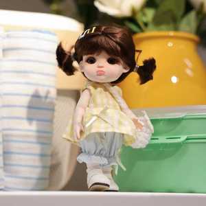 15cm nouveau à la mode mignon bleu tout en céramique épingle à cheveux doux dessin animé BJD poupée <span class=keywords><strong>fille</strong></span> <span class=keywords><strong>jouet</strong></span> ornement haut de gamme <span class=keywords><strong>jouet</strong></span> en plastique pour les Festivals - Product Image 1