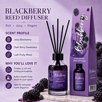 Lot de diffuseurs à bâtonnets de 100 ml avec bâtonnets en rotin, huile parfumée personnalisée pour la décoration intérieure et les programmes de vente au détail pour les acheteurs
