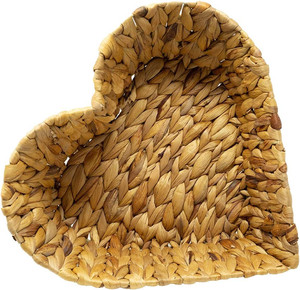 Bandejas para servir de jacinto de agua minimalistas superventas, bandeja decorativa en forma de corazón hecha a mano de Vietnam - Product Image 3