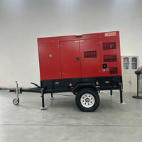Groupe électrogène mobile 100 kVA 120 kVA 150 kVA 160 kVA 200 kVA sur remorque, générateur diesel Cummins CE refroidi par eau, silencieux