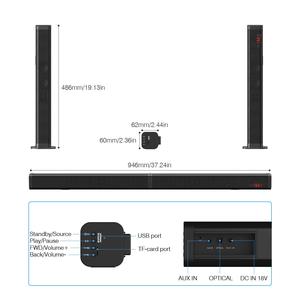 Barra de sonido para TV, altavoz estéreo con cable, Subwoofer para cine en casa, barra de sonido envolvente para <span class=keywords><strong>PC</strong></span>, Teatro 3D - Product Image 2