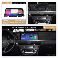 Aijia Fournisseur Android 13 LHD KIA 2016-2019 K5 12.3IN Kit de cadre Câble Canbus Box Design Auto Radio Dash Kit Car Android Player