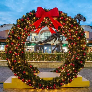OEM Miniature <strong>Prelit</strong> Christmas Wreath and <strong>Garland</strong> with Led Lights Decor for Christmas Decoration - Product Image 3
