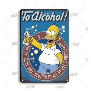 Letreros de cerveza de placa de metal al por menor calientes letreros de chapa de metal retro decorativos hechos a medida - Product Image 5