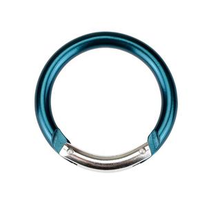 Moschettone Rotondo in Lega di Alluminio, Gancio a Scatto Rotondo, Anello a O 7x46mm, Portachiavi, Fibbia, Accessori per Borse e Animali - Product Image 4