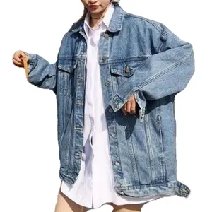 Women Wholesale Hot Seller plus size Oversized Style Fashion Lady Spring Summer Jean Jacket Loose Denim Coat Jackets