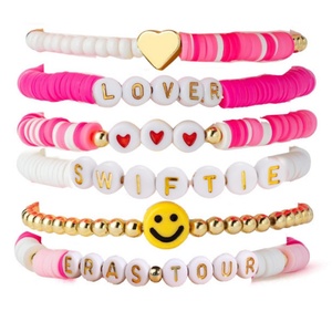 Bracelet d'amitié Swiftie, bracelet <span class=keywords><strong>en</strong></span> corde réglable avec perles alphabet colorées pour <span class=keywords><strong>concert</strong></span>, tournée <span class=keywords><strong>Taylor</strong></span> <span class=keywords><strong>Swift</strong></span> Eras - Product Image 1