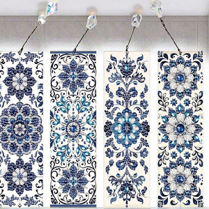 Segnalibro all'ingrosso in PET <span class=keywords><strong>sottile</strong></span> 5D con decorazione artigianale di strass a forma di piuma per pittura diamante - Product Image 4