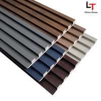 LT Décoration intérieure Wpc Revêtement mural Panneau rainure Extérieur Bois Plastique Composite Cannelé Pvc Latte Intérieur Revêtement Panneau