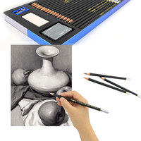 Bview Art — tapis de dessin pour artistes, avec gommes incurvées et crayons à charbon, ensemble de croquis en Graphite, 100 pages