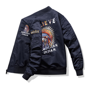 Hiver Nouveau Bomber <span class=keywords><strong>Veste</strong></span> Hommes Industrie Lourde Brodée Baseball <span class=keywords><strong>Costume</strong></span> <span class=keywords><strong>Grande</strong></span> <span class=keywords><strong>Taille</strong></span> Manteau Travail pilote <span class=keywords><strong>Veste</strong></span> - Product Image 1