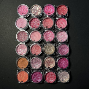 กลิตเตอร์ประกายแวววาวผงทาเล็บสีชมพูแวววาวผงอายแชโดว์แบบหลวมแบบวีแกน - Product Image 5
