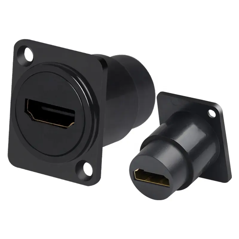 Conector Keystone fêmea para HD, conector HDTV tipo D, preto e branco, montagem em painel Rj45, HD Keystone fêmea