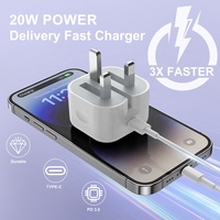 WAWEIS Chargeur PD 20W QC3.0 Adaptateur d'alimentation pliable Chargeur mural USB pour iPhone 12 13 14 15 16