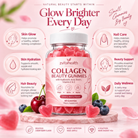 Gummies de biotine à marque privée pour la croissance des cheveux avec collagène – Compléments de beauté végétaliens