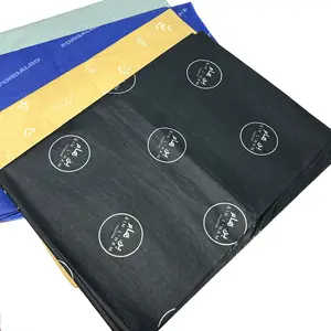 Papel tissue impressão preto personalizado com logotipo ouro para titular caixa tecido