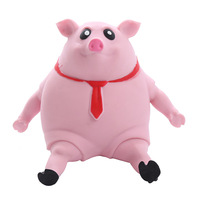Jouet à presser en TPR en forme de cochon rose pour soulager le stress et l'anxiété, cadeau original pour les fêtes, doux pour les enfants de 5 à 7 ans et les adultes