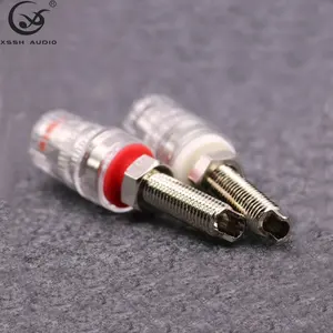 Steker Pisang Soket Wanita YIVO XSSH Audio HIFI DIY OEM ODM Rhodium Disepuh Speaker Elektronik Kawat Terminal Adapter Binding Post