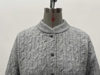 Rick Women Nouveaux Cardigans Chunky à Maille Torsadée Personnalisés OEM & ODM de Haute Qualité, Hauts en Tricot à Manches Longues, Modèles de Créateur