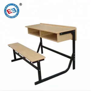School Furniture Kids Study Table and Chair Wood school classroom desk and bench Sets