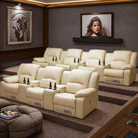 Komfortabler Echtleder Moderner Kühlender Manuell Verstellbarer Wohnzimmer-Sofa-Sessel Einzelsitz