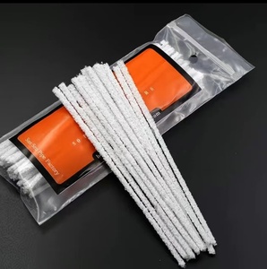 Limpiadores de Pipas Desechables de Algodón Blanco 4mm x 6 Pulgadas Rectos/Cónicos/Cuadrados 50 Unidades/Bolsa para Limpieza de Tabaco/Máquinas Personalizables - Product Image 1