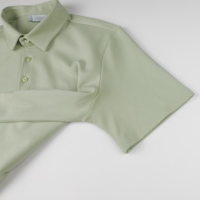 Pakaian Kasual Minimalis yang Dapat Disesuaikan, Kaos Rajut Pria Campuran Katun/Spandex Lengan Pendek untuk Kemeja, Cetak Bordir Ramah Lingkungan