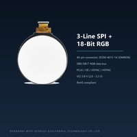 Écran LCD TFT rond de 4,0 pouces 720x720 MIPI, écran circulaire 1000 nits pour tableau de bord de véhicule