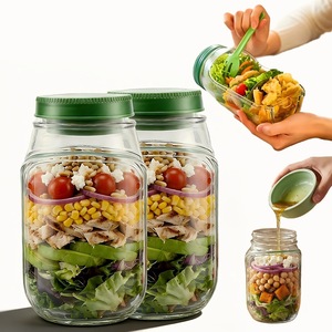 Salad Pods 2.0 3.0 L See Through Vertical Layering Storage Jar For Travel With Plastic Lid Size L - Product Image 3