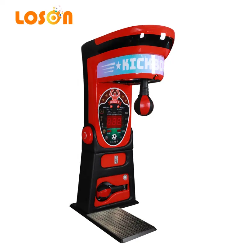 Nuovo kickboxer a gettoni kick electronic training vending arcade game bag punzonatrici boxe per centro di intrattenimento