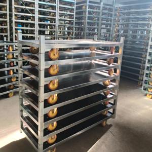 <span class=keywords><strong>Chariot</strong></span> danois robuste, structure standard de conteneur demi-rouleau, étagère en contreplaqué, présentoir pour plantes et fleurs pour jardin central - Product Image 5