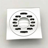 Logo personnalisé OEM haute qualité bonne vente insert carré pour carrelage couvercle de drain de sol en laiton chromé drain
