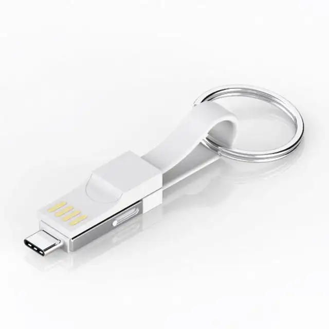 3 in 1 마그네틱 키 체인 마이크로 USB Type-C 전화 데이터 충전 케이블 아이폰 안드로이드 마그네틱 데이터 케이블 키 링 충전