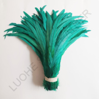 Fabricant pas cher vente 35-40 cm blanchi lâche plume de queue de coq plume pour carnaval bricolage décoration