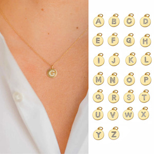 <span class=keywords><strong>จ</strong></span>ี้ตัวอักษร A-Z สแตนเลสสตีลแฟชั่น ประดับเพชร สำหรับ<span class=keywords><strong>ท</strong></span>ำสร้อยคอ DIY - Product Image 2
