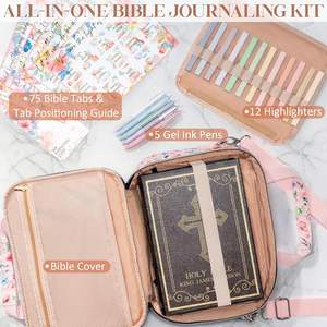 Muestra Gratuita de Funda para Biblia de Fábrica, para Estudio Bíblico Femenino, Estuche para Biblia, Estuche de Transporte para Kit de Estudio Bíblico - Product Image 3