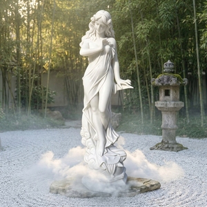 Escultura de Diosa Celestial en Mármol Blanco Sólido, Hecha a Medida - Arte Figurativo Griego-Romano Personalizado, Fabricada a Pedido con Envío Global - Product Image 3