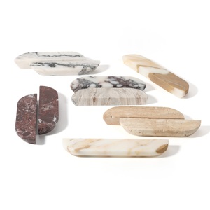 Poignée de <span class=keywords><strong>porte</strong></span> de <span class=keywords><strong>cuisine</strong></span> et de placard Maxery en pierre naturelle écologique, marbre, veinage audacieux, texture organique - Product Image 3