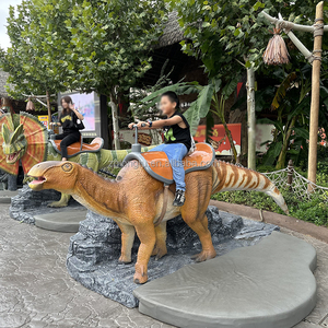 Juegos de atracciones para interiores al aire libre Token Coin Operated Animatronic <span class=keywords><strong>Trex</strong></span> Dinosaur Rides para niños Park - Product Image 4