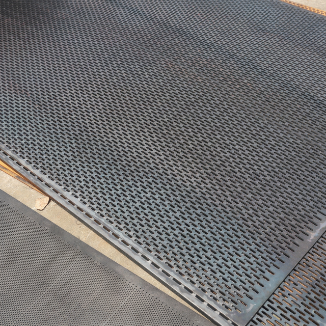 Professional Linear Perforated Metal Mesh Screen for Ore Screening Manganese Steel Mining Plate with Customizable Size