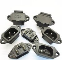 Adaptateur de connecteur d'alimentation, prise de charge à trois trous, prise mâle/femelle, alliage de cuivre, type F, 3A, 12V