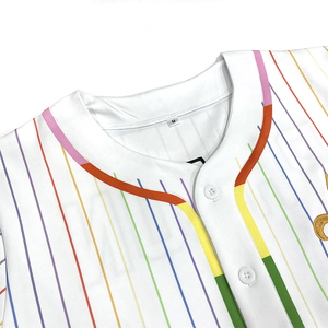 Camiseta de béisbol personalizada, bordado, diseño de logotipo, equipo a rayas, nuevo estilo, ropa deportiva de béisbol - Product Image 5