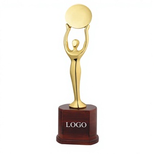 High-quality metal trophy with modern artistic design for premium award <b>presentations</b> lady/women metal trophy . - Product Image 3