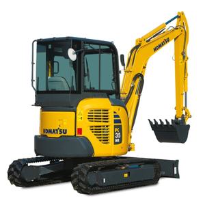 เครื่องขุดดินระบบไฮดรอลิก Komatsu มือสอง PC35MR รถขุดมือสองสภาพดี - Product Image 1