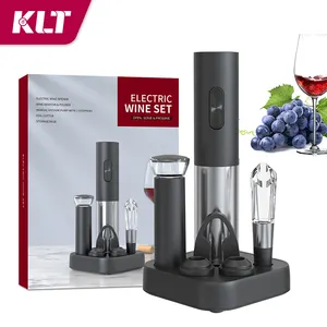 Amazon Selling Battery-Operated 6-in-1 Electric Wine Bottle Opener Set with Storage Base